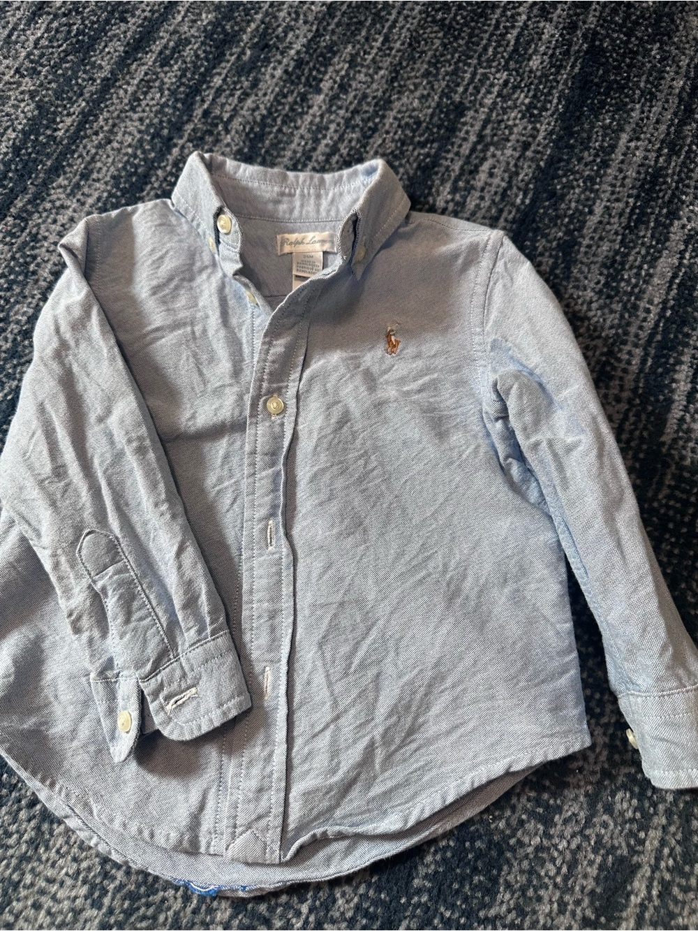 Toddler Ralph Lauren Blue Button-Down 24M